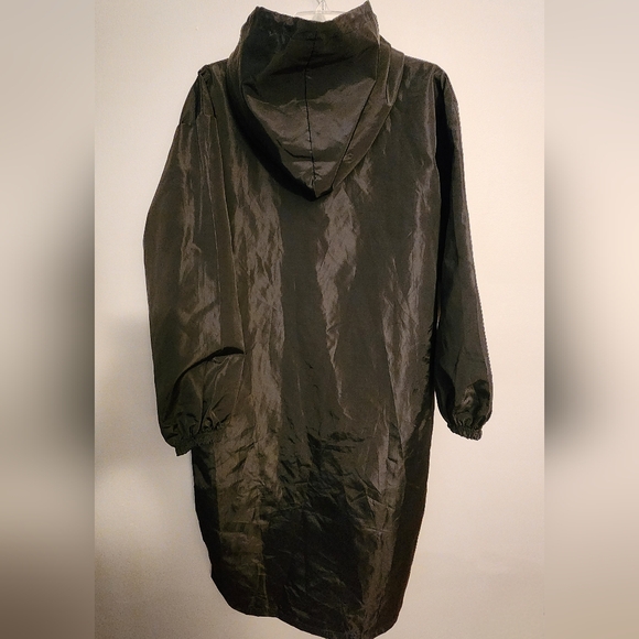 NWT PLT PrettyLittleThing Black Longline Windbreaker Size 6 - Picture 13 of 16